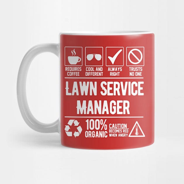 Lawn Service Manager Job (white) by Graficof